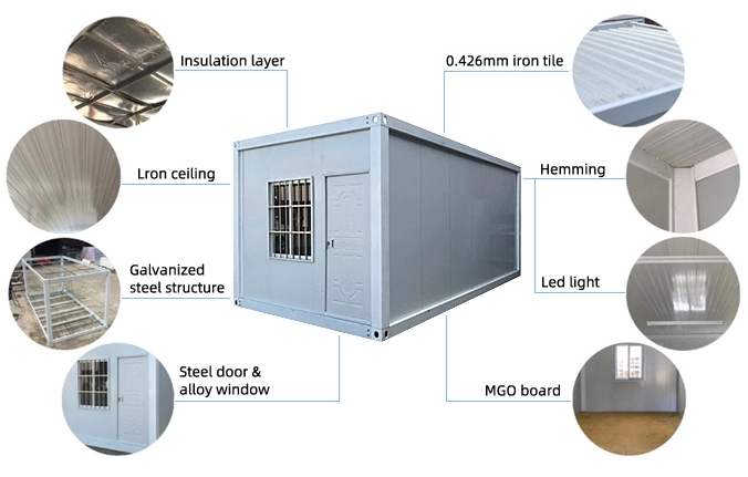 20gp Shockproof Prefabricated Detachable Container Living House 0