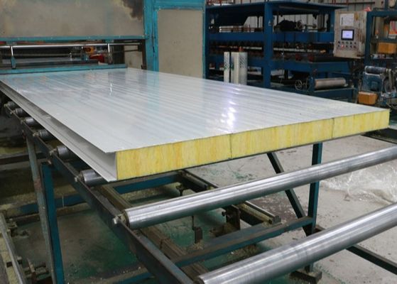 75mm Fiber Glass Wool Sandwich Color Steel Sheet