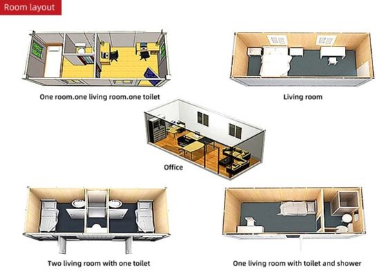 Office 40HQ Prefabricated Detachable Container House