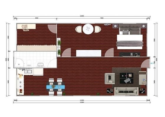 Steel Frame Foldable Living Expandable Container House
