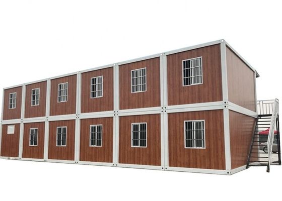 Wooden Color Fast Installation Prefab Container House Building