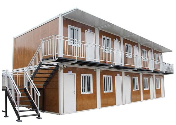 Wooden Color Fast Installation Prefab Container House Building
