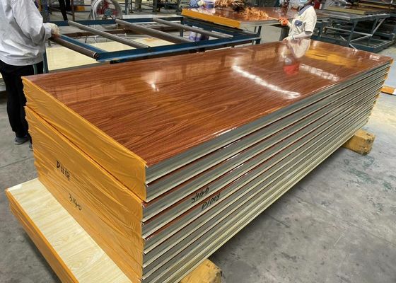 Wooden Color Insulated EPS Foam Partition Wall Panel