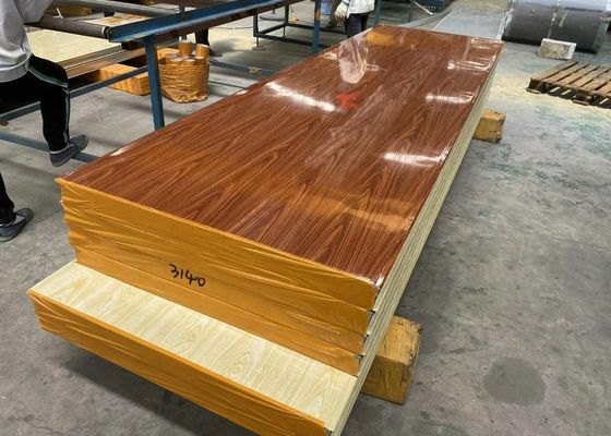 Wooden Color Insulated EPS Foam Partition Wall Panel