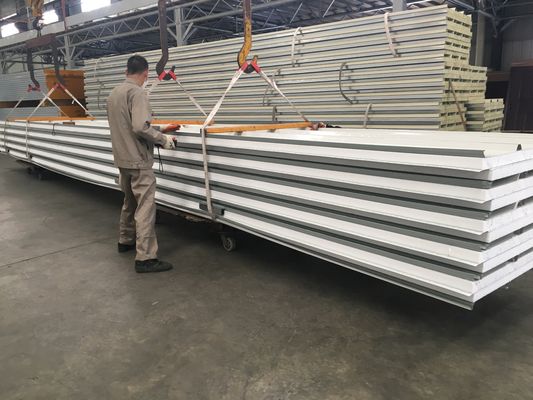 High Density Prefab House Foam Insulation EPS Sandwich Roof Panel