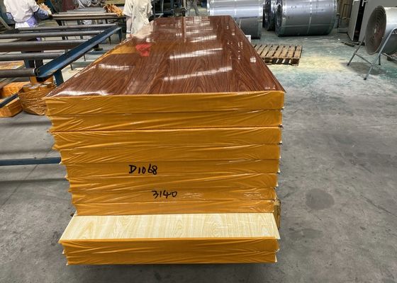 Wooden Color Metal Surface 950mm Width Wall EPS Sandwich Panel