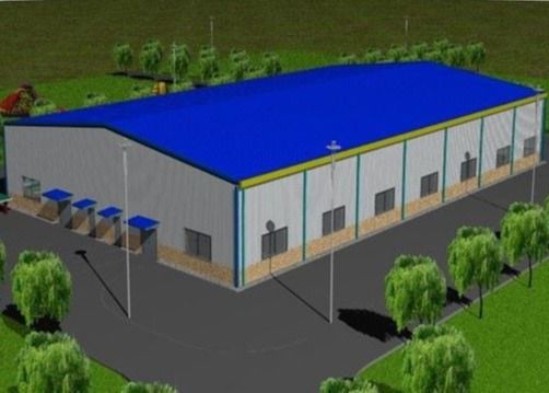Sliding Door Warehouse Prefabricated Steel Structure Workshop Building