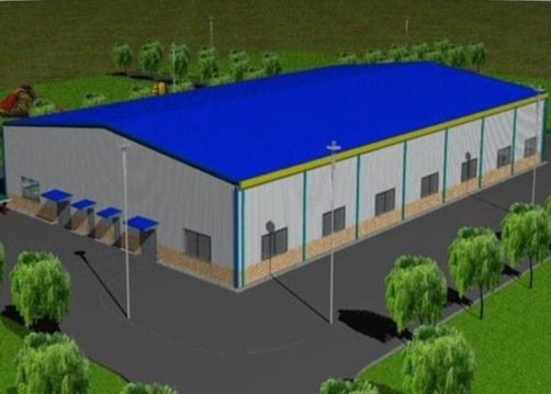 Light Weight Glass Wool Insulated Prefab Steel Structure Workshop