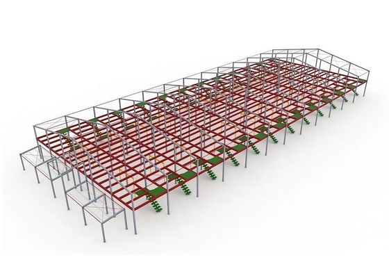 Light Weight Glass Wool Insulated Prefab Steel Structure Workshop