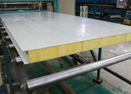 75mm Fiber Glass Wool Sandwich Color Steel Sheet