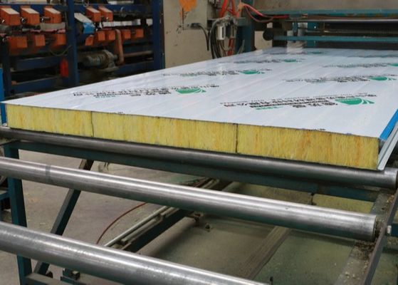 Building Materials 125mm Heat Insulated Glass Wool Sandwich Panel