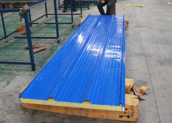 Prefab House 100mm Fireproof Glass Wool Sandwich Panel
