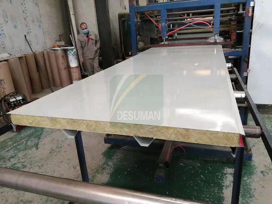 Workshop Red Fireproof Rockwool Sandwich Roofing Panel