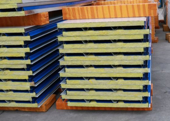 Fireproof Wall Roof 200mm Glass Wool Sandwich Panel