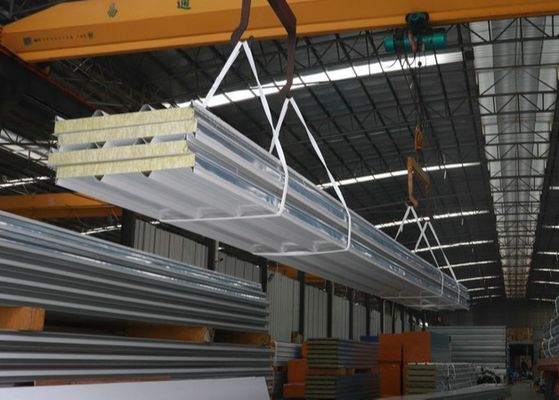 Energy Saving 50mm 100mm Rock Wool Sandwich Roof Panel