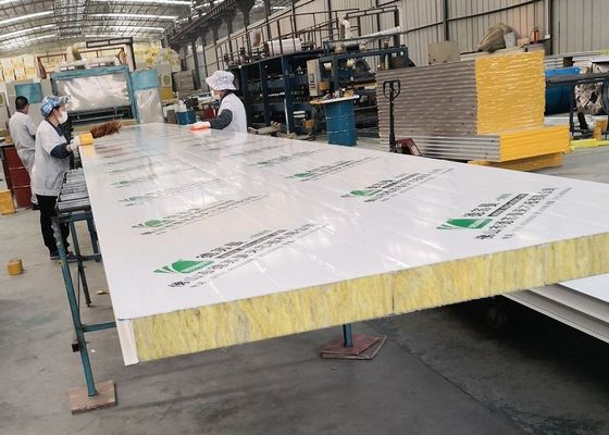 Sound Absorption Wall Roof Rock Wool Sandwich Panel