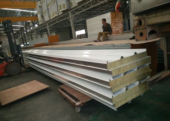 Sound Absorption Wall Roof Rock Wool Sandwich Panel