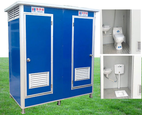 PVC Window Light Weight 40HC Portable Movable Toilet