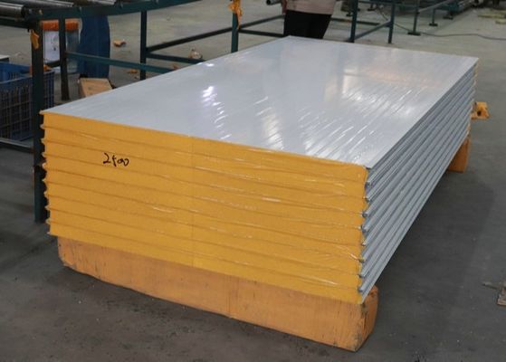 Waterproof 80kg/M3 Wall Insulation Silica Sandwich Panel