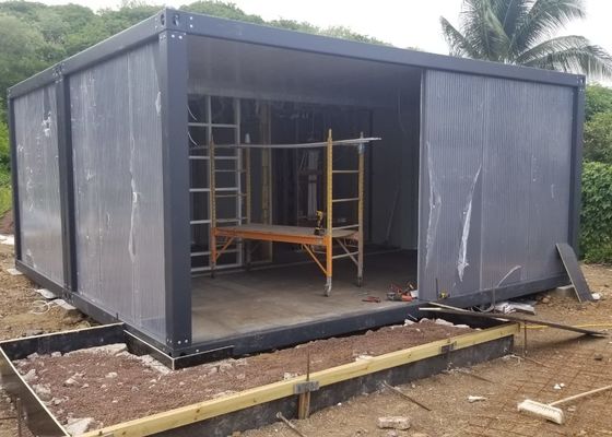 Grey Iron Grey Steel Frame Detachable Sandwich Panel Container House
