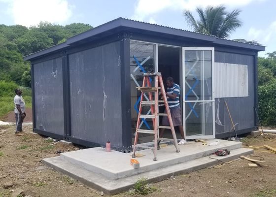 Grey Iron Grey Steel Frame Detachable Sandwich Panel Container House