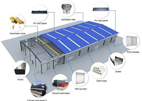 Welded Variable Section Steel Structure Warehouse