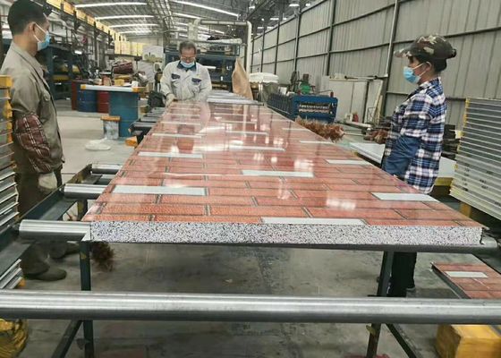 Color Steel Wall Roof Rock Wool Silica Sandwich Panel