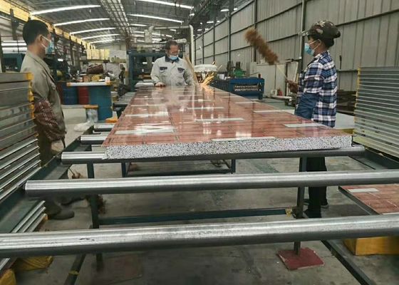 Color Steel Wall Roof Rock Wool Silica Sandwich Panel