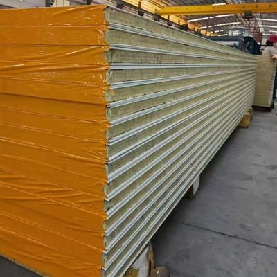S Type Connection Side Rockwool Sandwich Wall Panel With Thermal Insulation