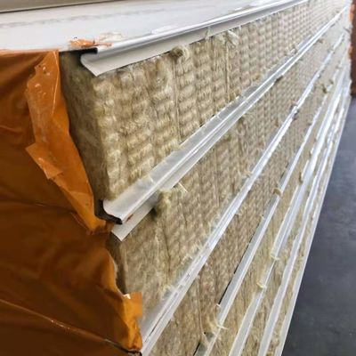 S Type Connection Side Rockwool Sandwich Wall Panel With Thermal Insulation