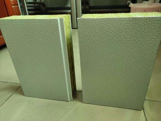 Fireproof S Type Connection Rock Wool Sandwich Panel 50mm Thickness