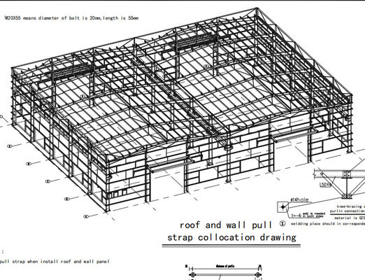 120kg/Sqm Q345B Prefab Steel Structure Warehouse