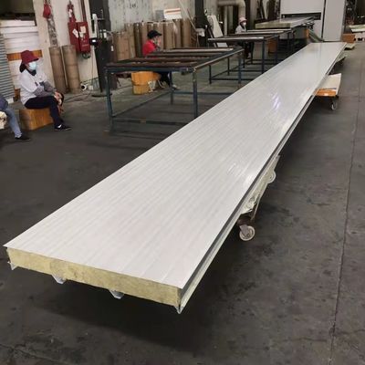 100mm Thickness Rock Wool Sandwich Roof Panel For Ceiling
