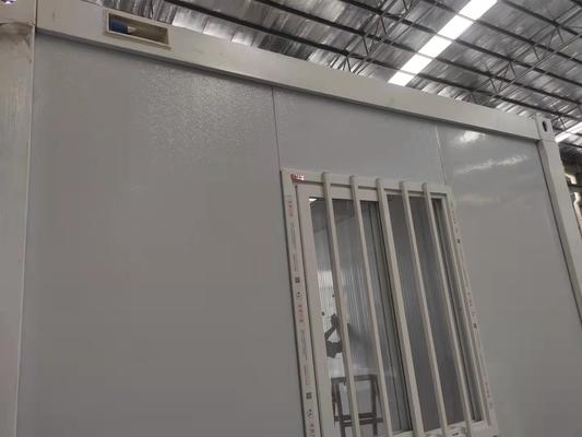 Light Steel Structure Office Flat Pack Container House With Glass Wall