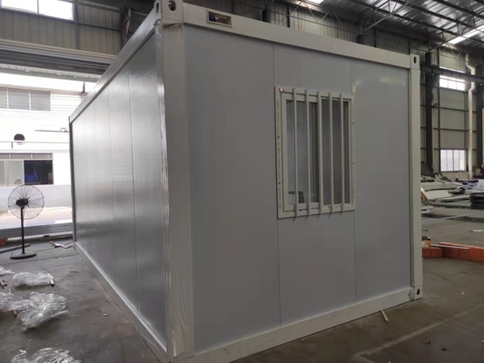 Light Steel Structure Office Flat Pack Container House With Glass Wall