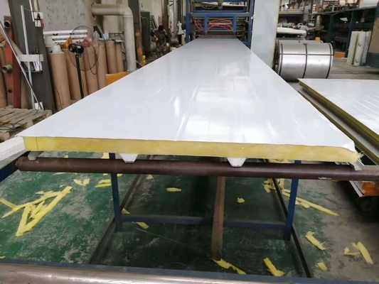 Warehouse Use Fireproof Glass Wool Sandwich Panel High Density Glass Wool Sandwich Panel For Workshop