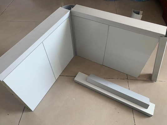 Fireproof Wall Panel With Rock Wool Foam Used For Workshop Rock Wool Sandwich Panel For Factory Facility