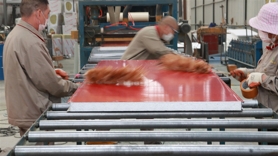 Eco-friendly Energy Saving Lightweight Partition Wall Panel EPS Sandwich Panel With Red Color