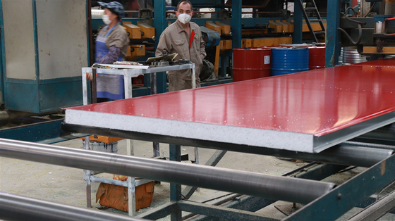 Eco-friendly Energy Saving Lightweight Partition Wall Panel EPS Sandwich Panel With Red Color