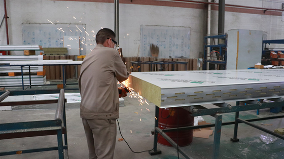 150mm Thickness Rock Wool Sandwich Panel Fireproof Oven Panel Insulation Panel
