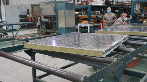 ISO Panels Fireproof Structure Building Board Rock Wool Sandwich Panel Partition Wall Panels