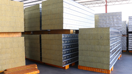 Wall Insulation Rock Wool Sandwich Panel Furnace Sandwich Panel Fireproof Panels