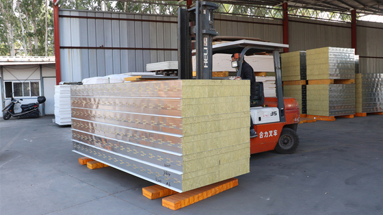 Wall Insulation Rock Wool Sandwich Panel Furnace Sandwich Panel Fireproof Panels