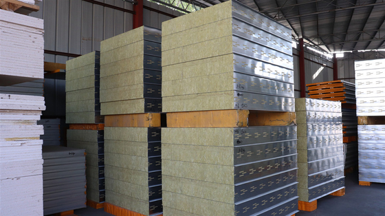 Wall Insulation Rock Wool Sandwich Panel Furnace Sandwich Panel Fireproof Panels
