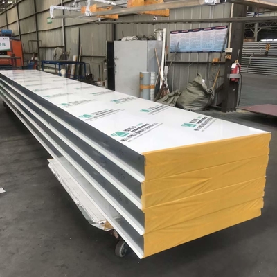 Customization 150mm Industrial Pharmaceutical Rock Wool Wall Sandwich Panel Building
