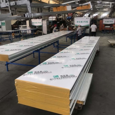 Customization 150mm Industrial Pharmaceutical Rock Wool Wall Sandwich Panel Building