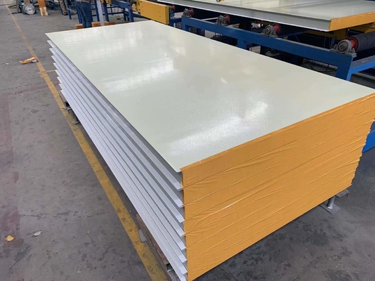 50MM New Style Rock Wool Sandwich Panel Ivory White Color Steel Sheet Rock Wool Sandwich Panel For Wall